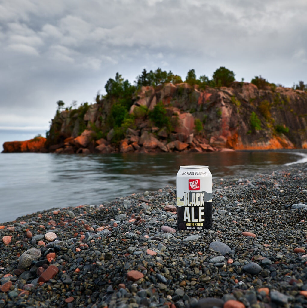 Black Ale Can on Black Beach