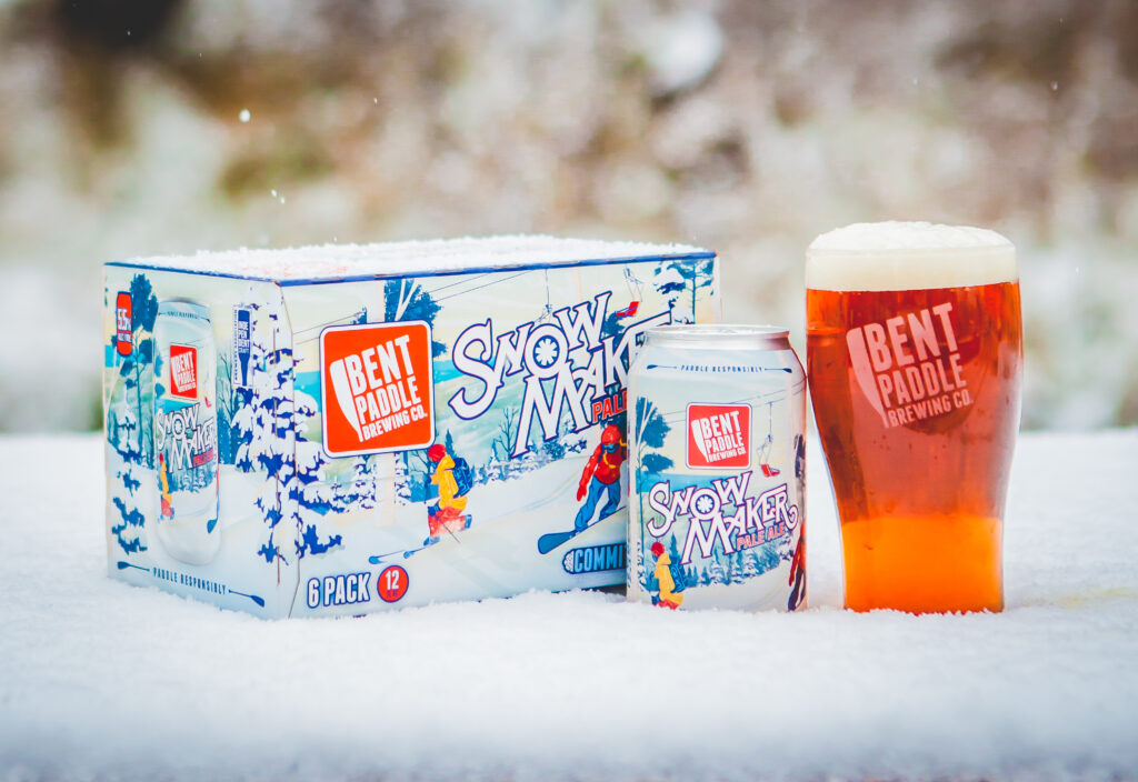Snowmaker Pale Ale 6-pack box and can