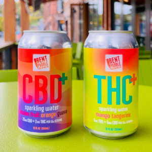 CBD+ and THC+ cans