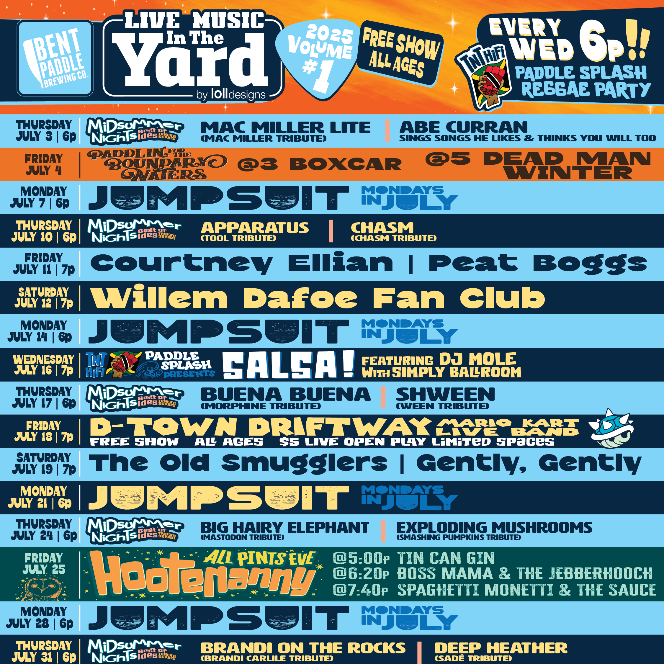 july music in the yard at bent paddle