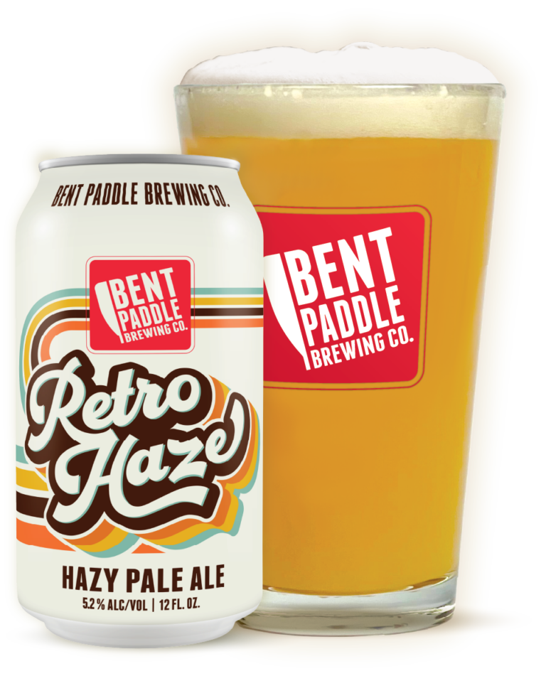 Retro Haze Hazy IPA can and glass